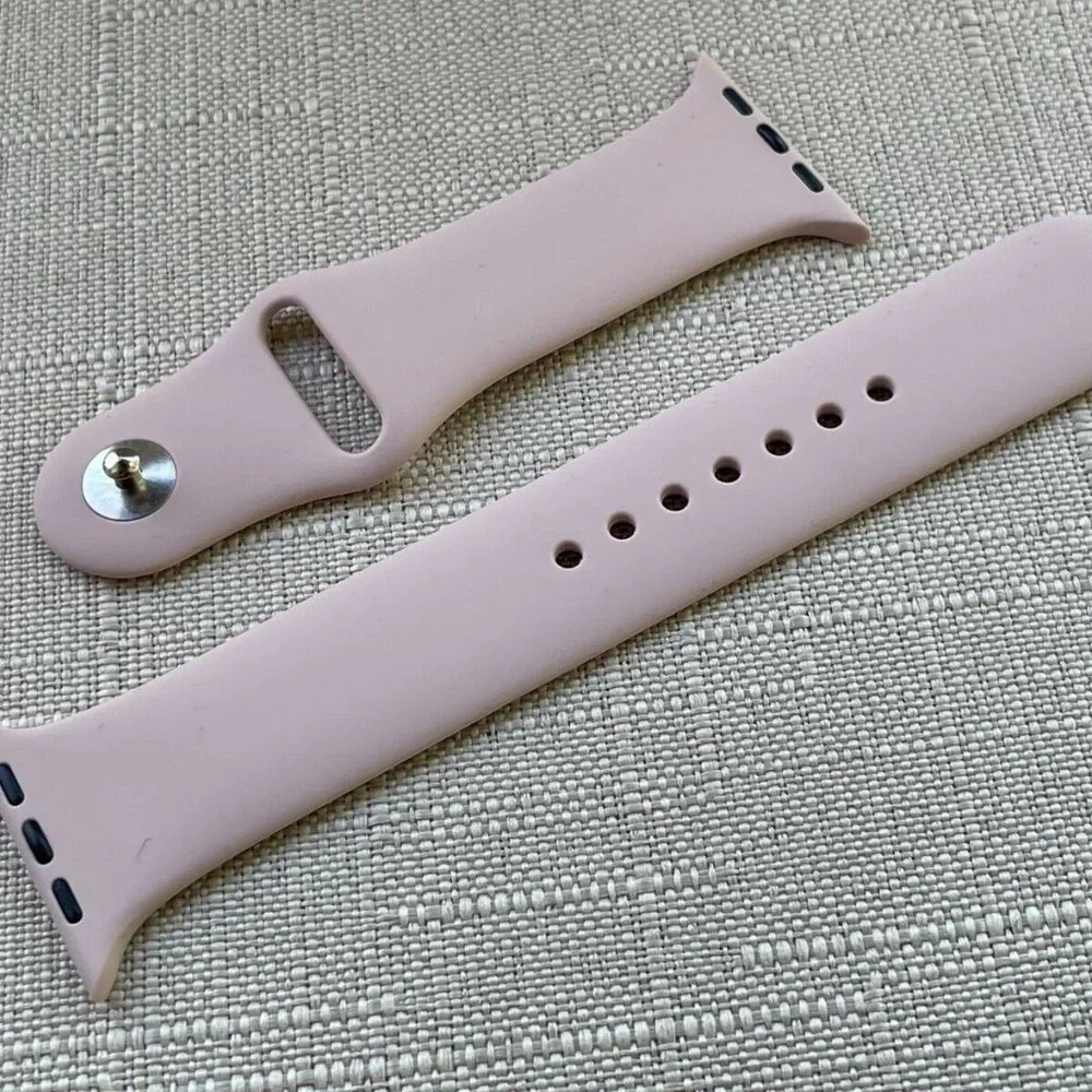 Replacment Strap for iWatch Pink Sport Rubber Band Strap Size 4244mm